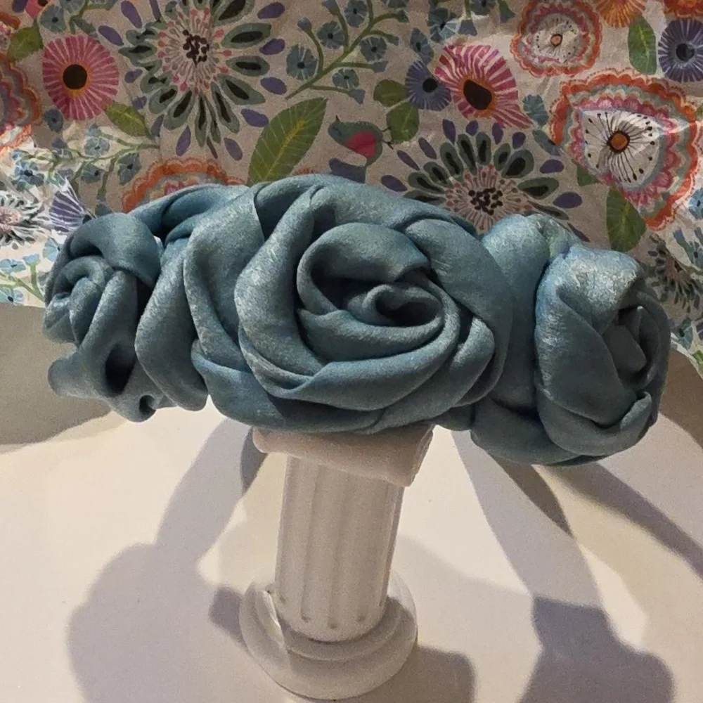 New! Rose headband turquoise Statement | NWOT